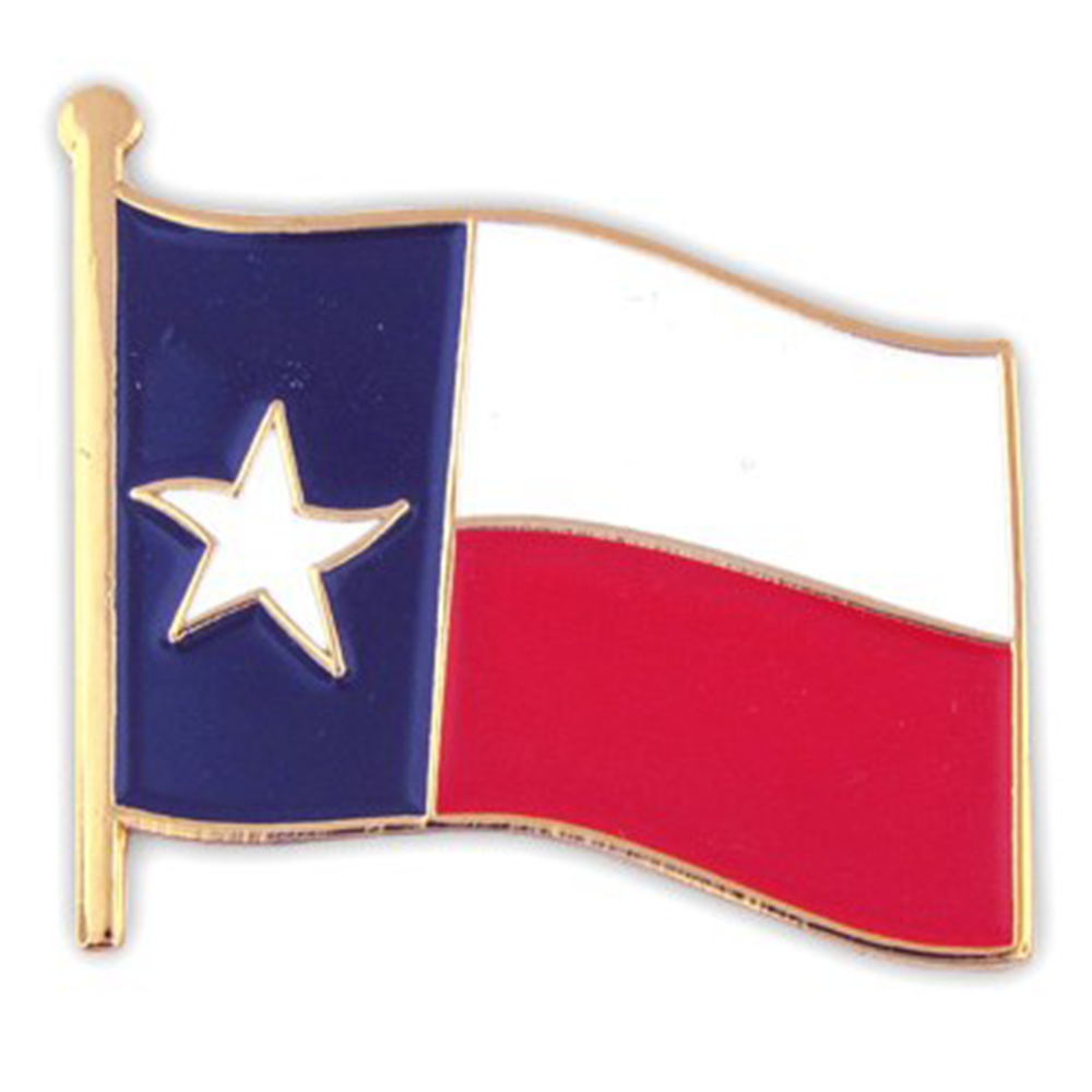 Pin-- TX. Flag, Square